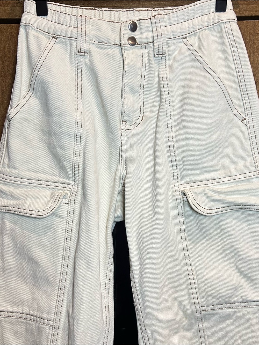 PacSun Bone Utility Cargo Pants Elastic Waist Pristine XS - Picture 3 of 11